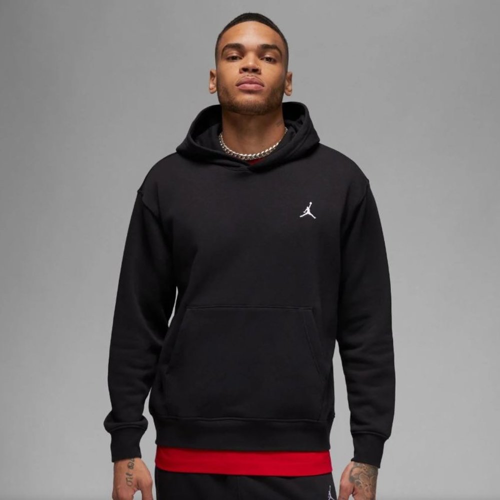 Michael Jordan Essential Fleece Pullover NWT Black Hoodie Sweatshirt Size M